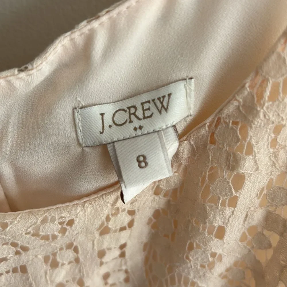 J. Crew Cream Lace Dress size 8